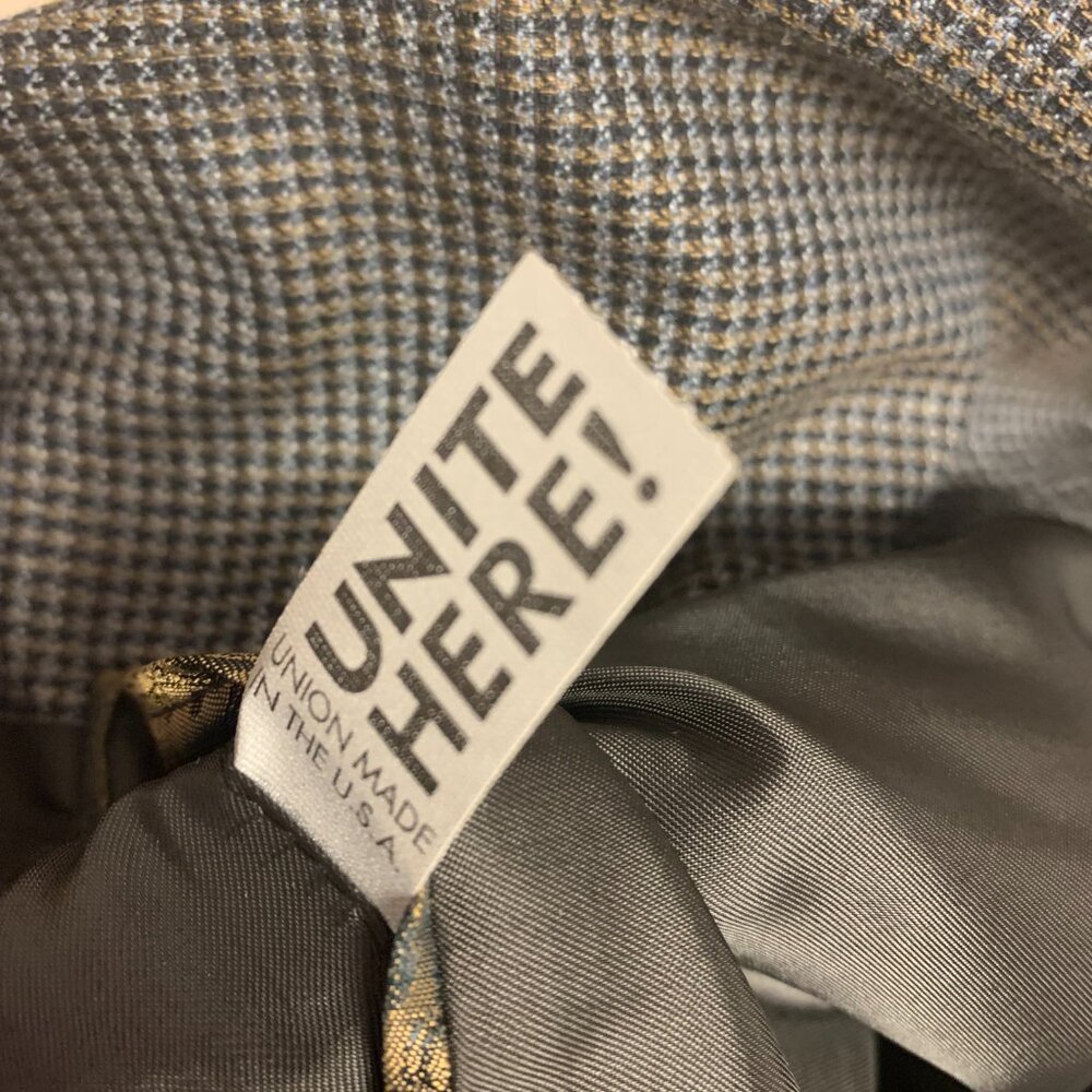 Joseph Abboud Mens Blazer Size 42S Grey Plaid Wool & Silk Classic Preppy USA - Picture 8 of 10